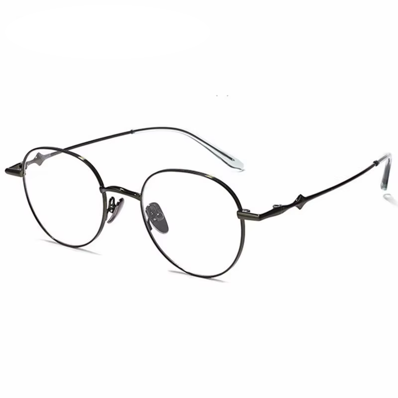 Eleccion Unisex Full Rim Oval Square Titanium Eyeglasses 99950