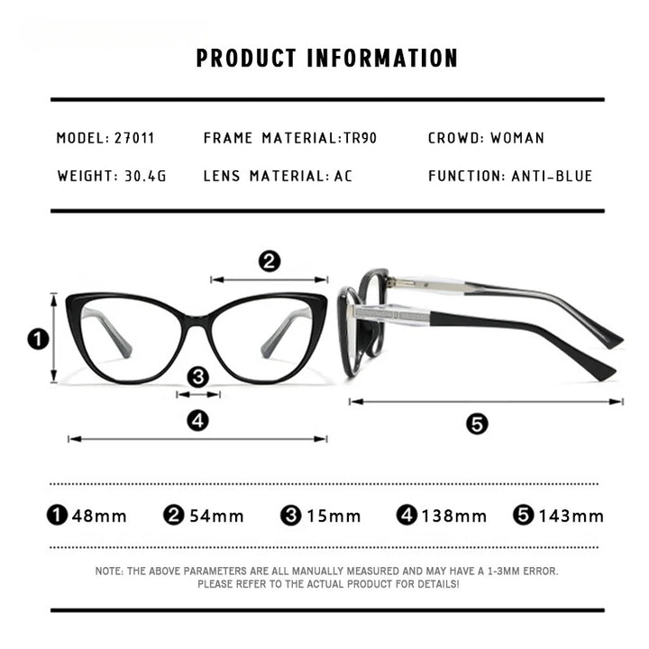 Kansept Womens Full Rim Oval Cat Eye Tr 90 Alloy Reading Glasses 527011 — view 2 | Kansept at FuzWeb