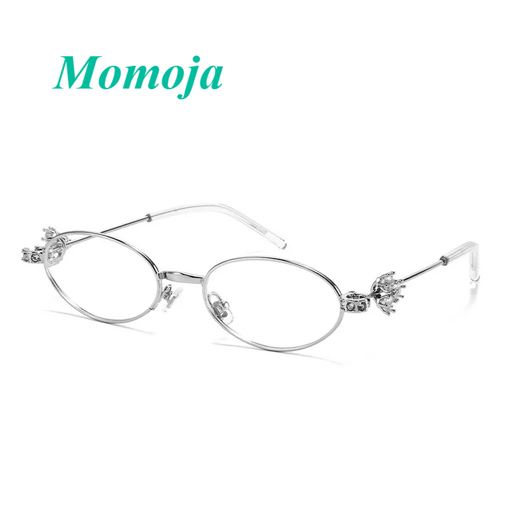 Momoja Unisex Full Rim Oval Titanium Alloy Tr 90 Eyeglasses 30913