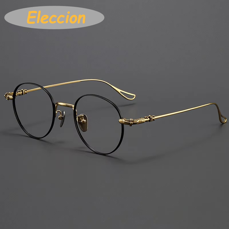 Eleccion Women's Full Rim Oval Round Titanium Eyeglasses 94401