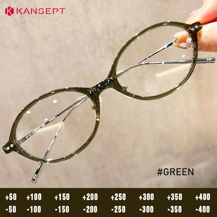 Kansept Unisex Full Rim Oval Tr 90 Metal Frames 180100 FuzWeb