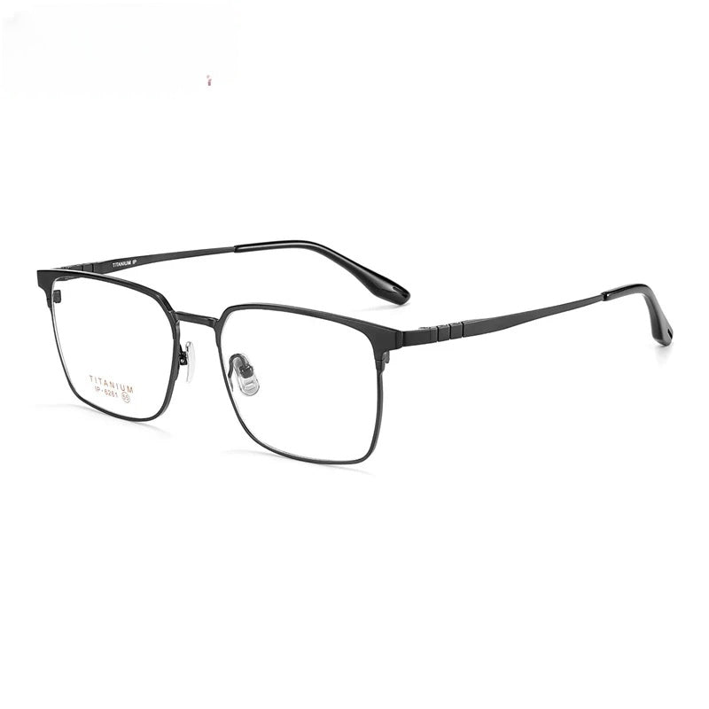 Chashma Ottica Unisex Full Rim Square Titanium Eyeglasses 976261 FuzWeb