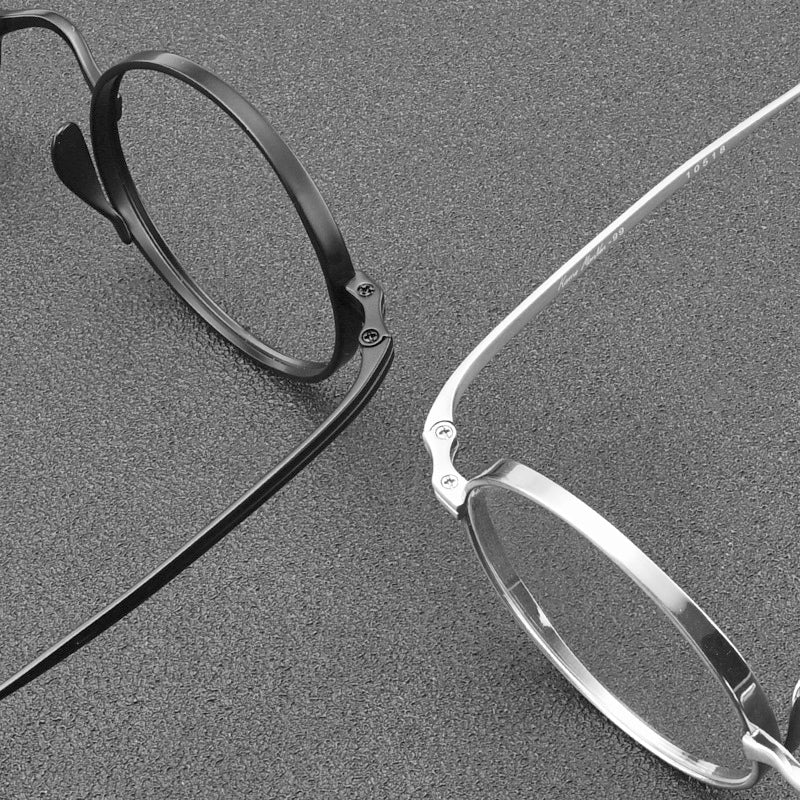 Gatenac Unisex Full Rim Round Titanium Frame Eyeglasses Gxyj02 — view 2 | Gatenac at FuzWeb