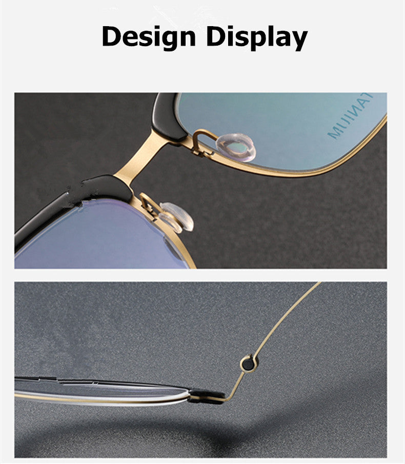 Aimee Unisex Full Rim Square Screwless Titanium Eyeglasses 69835 — view 2 | Aimee at FuzWeb