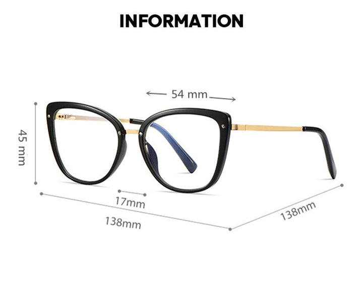 Chashma Ochki Womens Full Rim Cat Eye Tr 90 Alloy Eyeglasses 882076 — view 1 | Chashma Ochki at FuzWeb