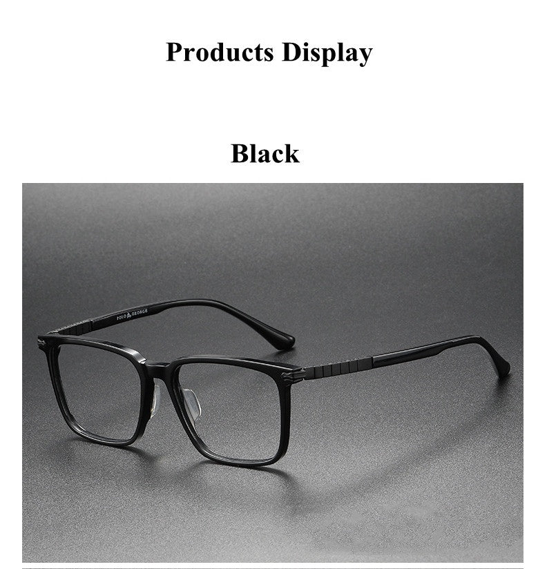 Chashma Ochki Unisex Full Rim Square Acetate Titanium Eyeglasses 29630 — view 1 | Chashma Ochki at FuzWeb