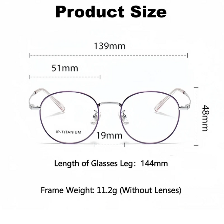 Yimaruili Women's Full Rim Oval Round Titanium Eyeglasses 398570