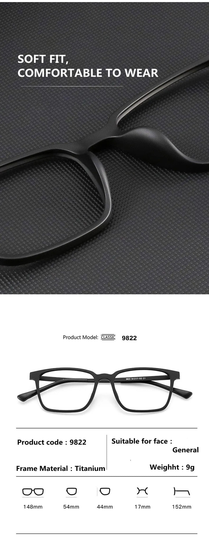 Kocolior Unisex Full Rim Square Tr 90 Titanium Hyperopic Reading Glasses 98221 — view 15 | Kocolior at FuzWeb