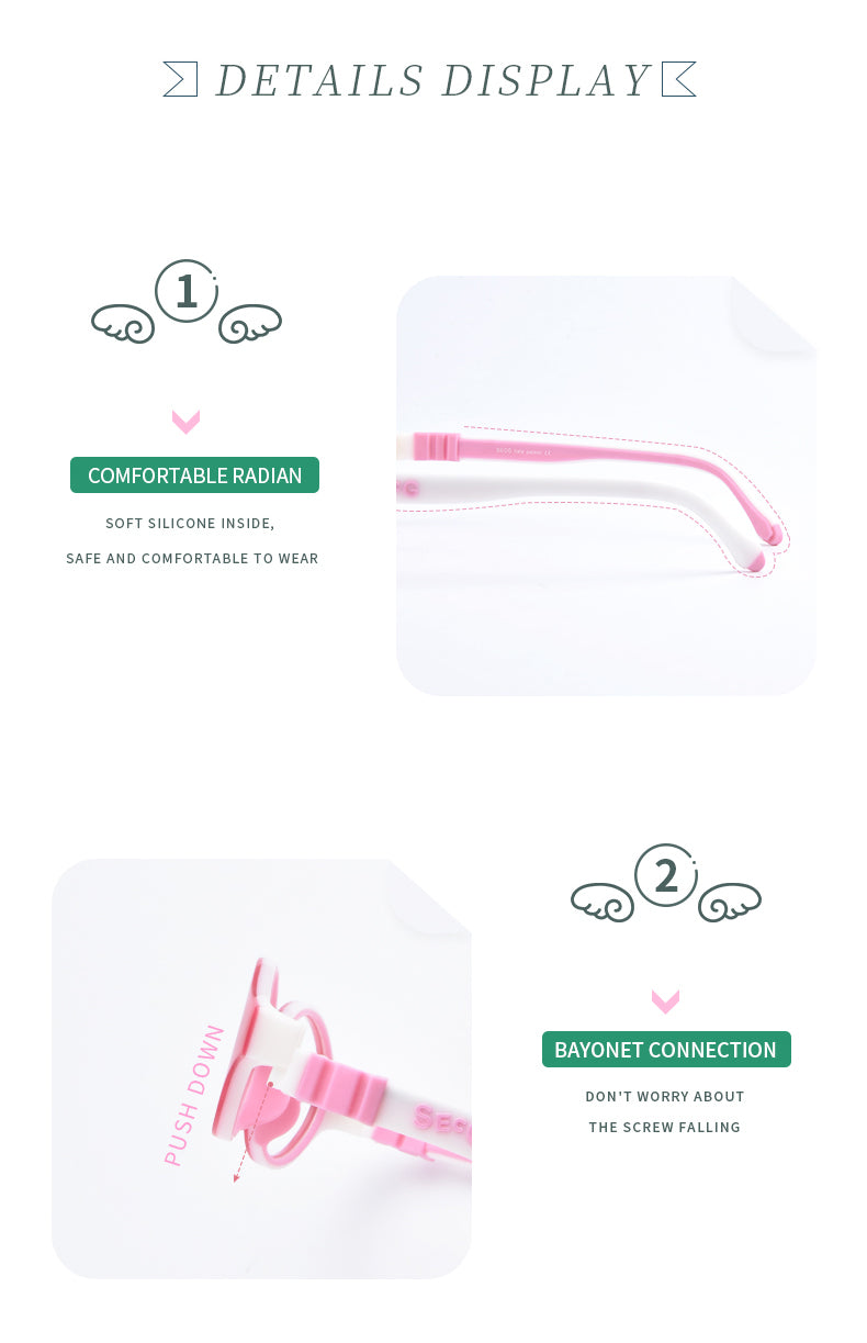 Secgs Unisex Youths Full Rim Square Tr 90 Silicone Eyeglasses 3028 — view 3 | Secg at FuzWeb