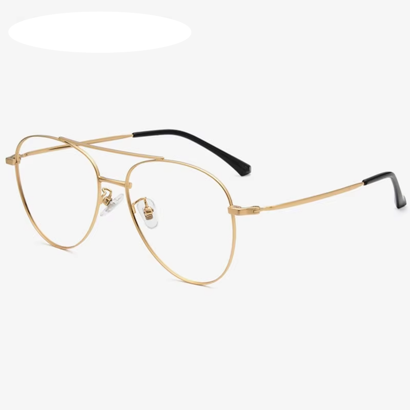 Eleccion Unisex Full Rim Oval Titanium Eyeglasses 495121 Full Rim Eleccion Gold