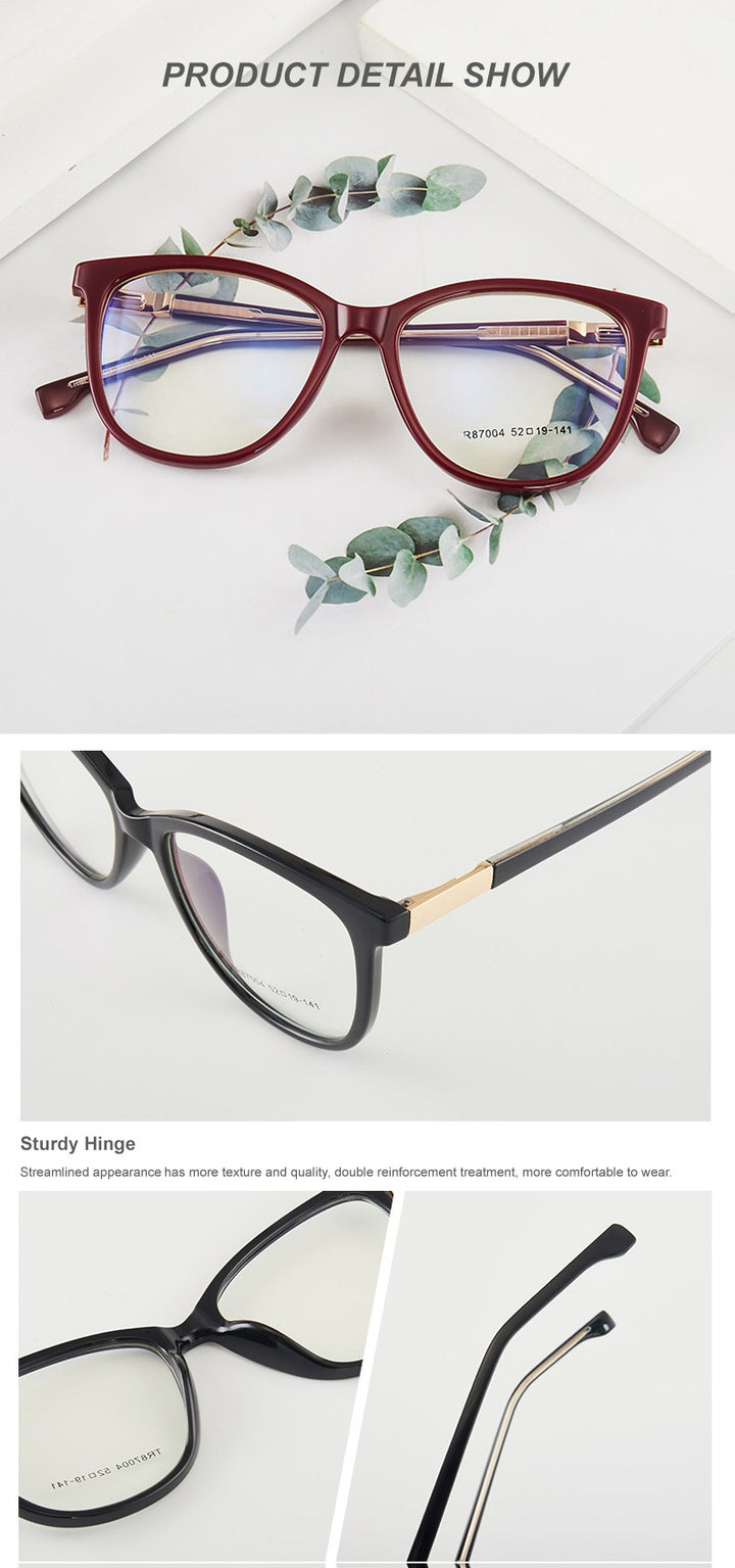 Chashma Ochki Womens Full Rim Square Tr90 Titanium Eyeglasses 87004 — view 11 | Chashma Ochki at FuzWeb