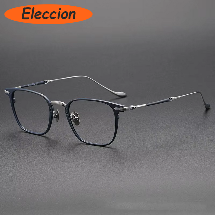 Eleccion Unisex Full Rim Square Titanium Eyeglasses 93135