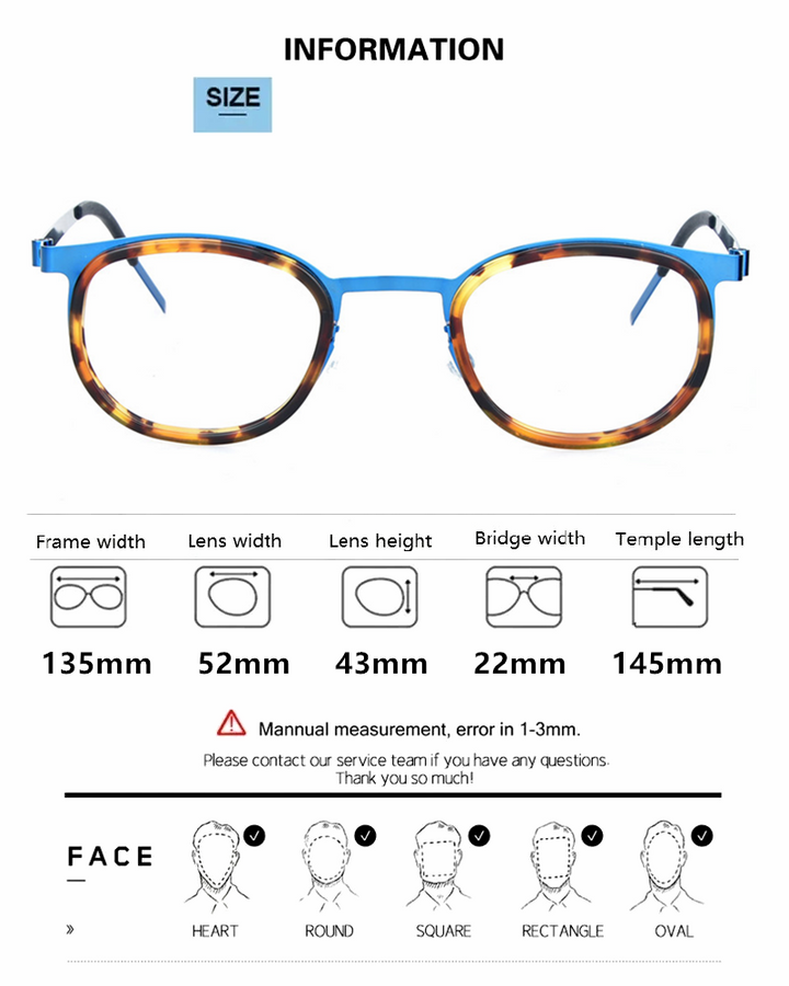 Aimee Womens Full Rim Oval Round Acetate Titanium Eyeglasses 489799 — view 2 | Aimee at FuzWeb