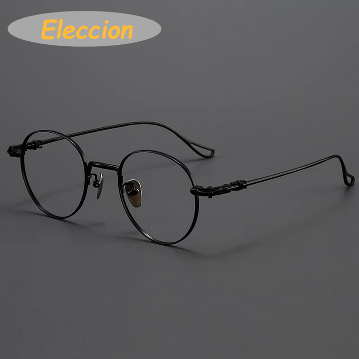 Eleccion Women's Full Rim Oval Round Titanium Eyeglasses 94401