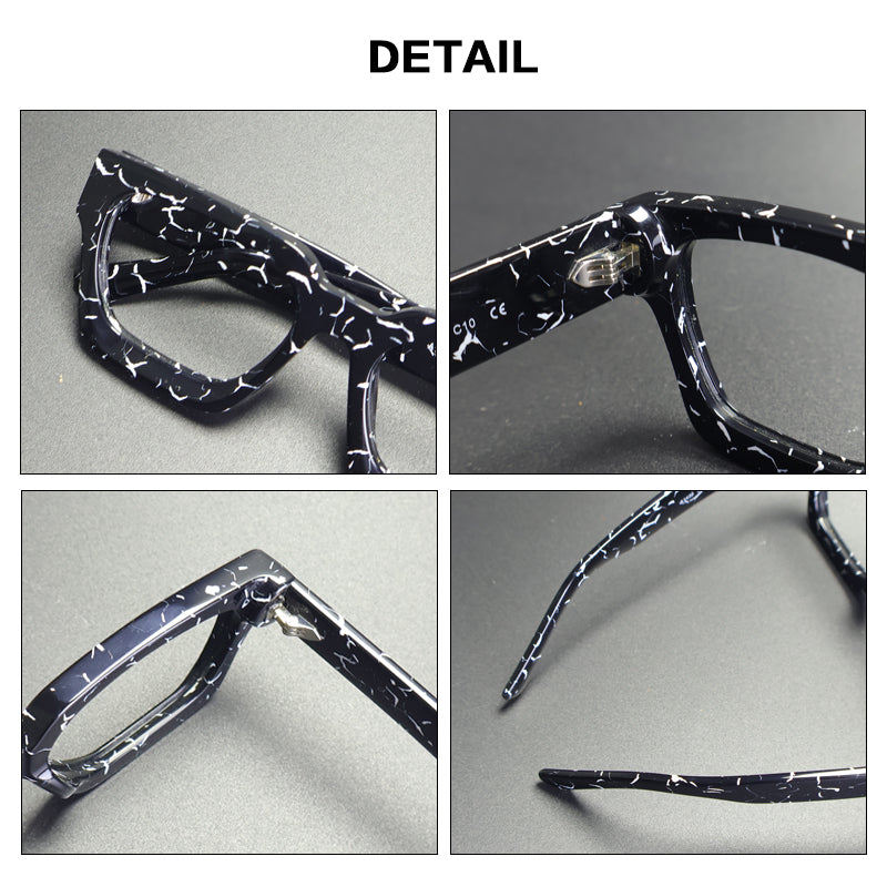 Gatenac Unisex Full Rim Polygon Brow Line Acetate Reading Glasses G1439 — view 2 | Gatenac at FuzWeb