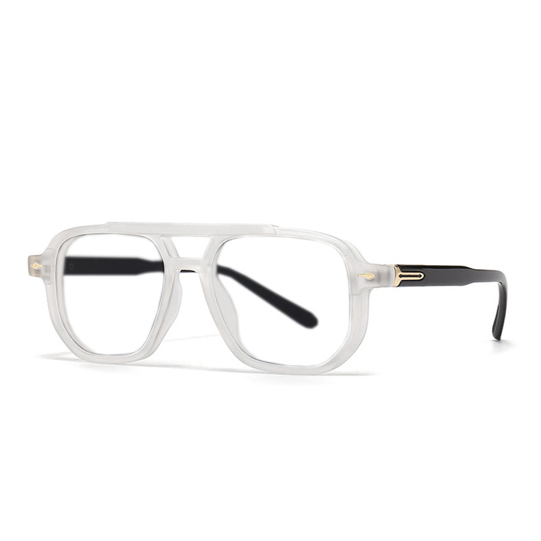 Kocolior Unisex Full Rim Square Double Bridge Tr 90 Photochromic Reading Glasses 60904.