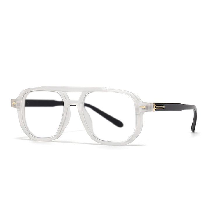 Kocolior Unisex Full Rim Square Double Bridge Tr 90 Photochromic Reading Glasses 60904.