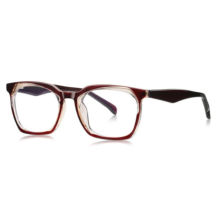 Chashma Ottica Unisex Full Rim Square Tr 90 Titanium Eyeglasses 474001