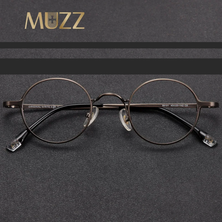 Muzz Women's Full Rim Round Titanium Eyeglasses 88101