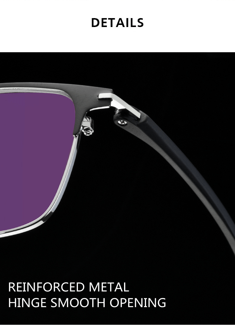 Kocolior Mens Full Rim Square Acetate Alloy Hyperopic Reading Glasses 2017 — view 2 | Kocolior at FuzWeb