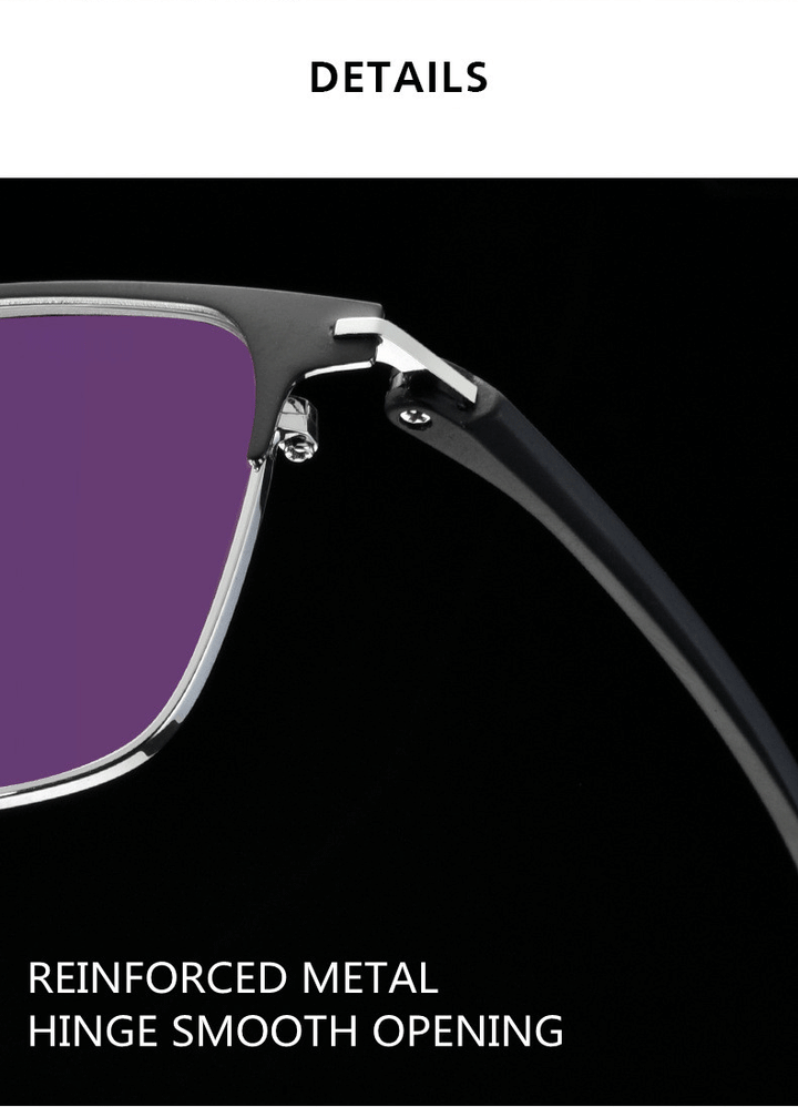 Kocolior Mens Full Rim Square Acetate Alloy Hyperopic Reading Glasses 2017 — view 2 | Kocolior at FuzWeb