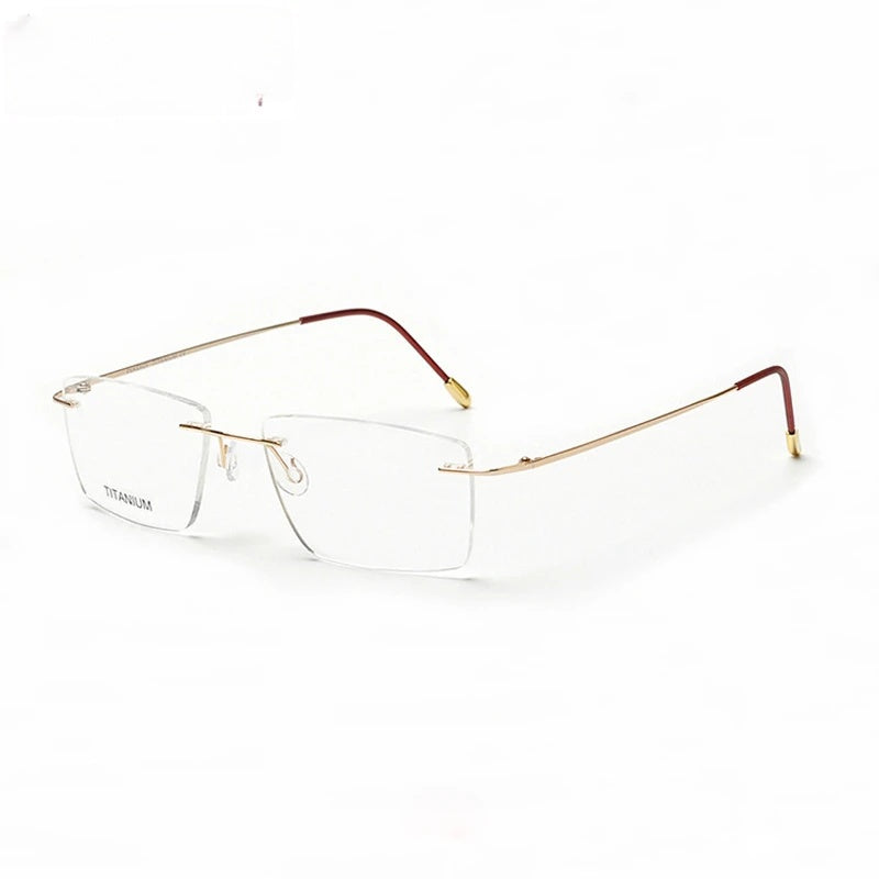 Chashma Ottica 16011 unisex rimless titanium prescription eyeglasses — view 4