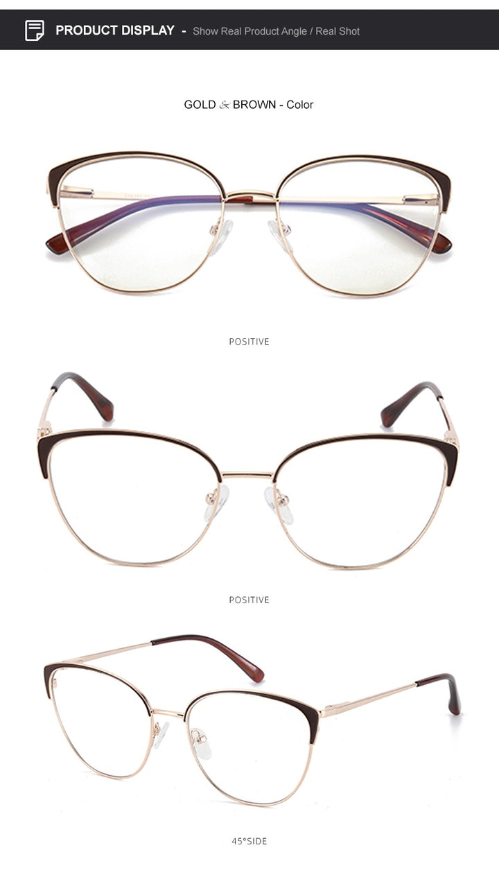 Chashma Womens Full Rim Oval Cat Eye Alloy Eyeglasses 310393 — view 6 | Chashma at FuzWeb