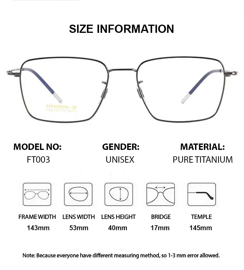 Chashma Ottica Mens Full Rim Polygon Square Titanium Eyeglasses 760036 — view 1 | Chashma Ottica at FuzWeb