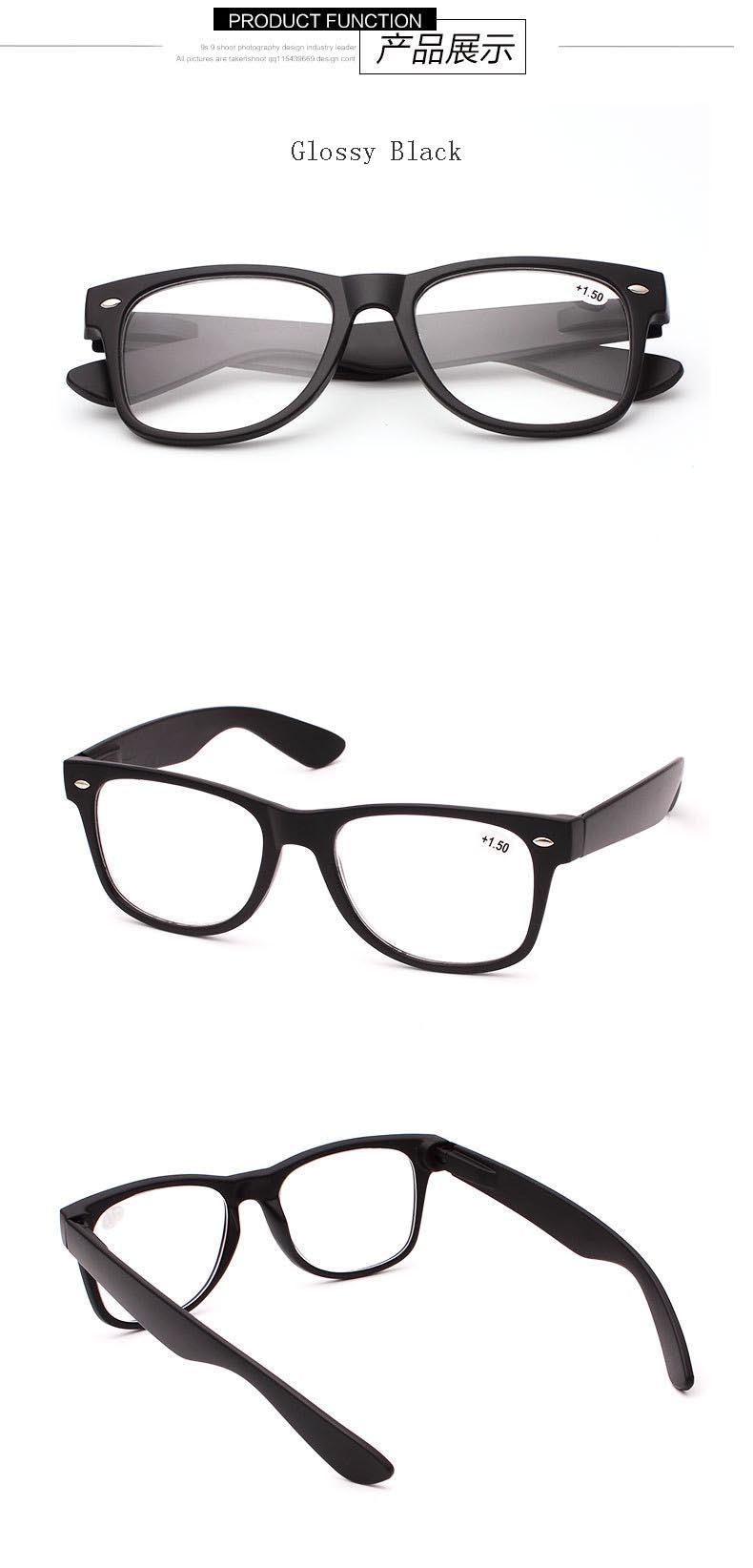 Hdcrafter Unisex Full Rim Square Acetate Frame Reading Glasses H9002.