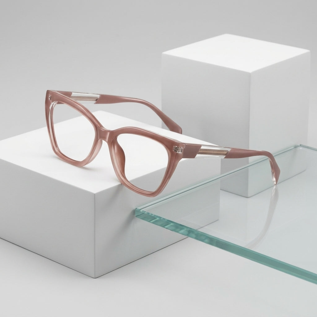 Vicky Women's Full Rim Butterfly Tr 90 Alloy Reading Glasses 582008 - Luxury Studio View