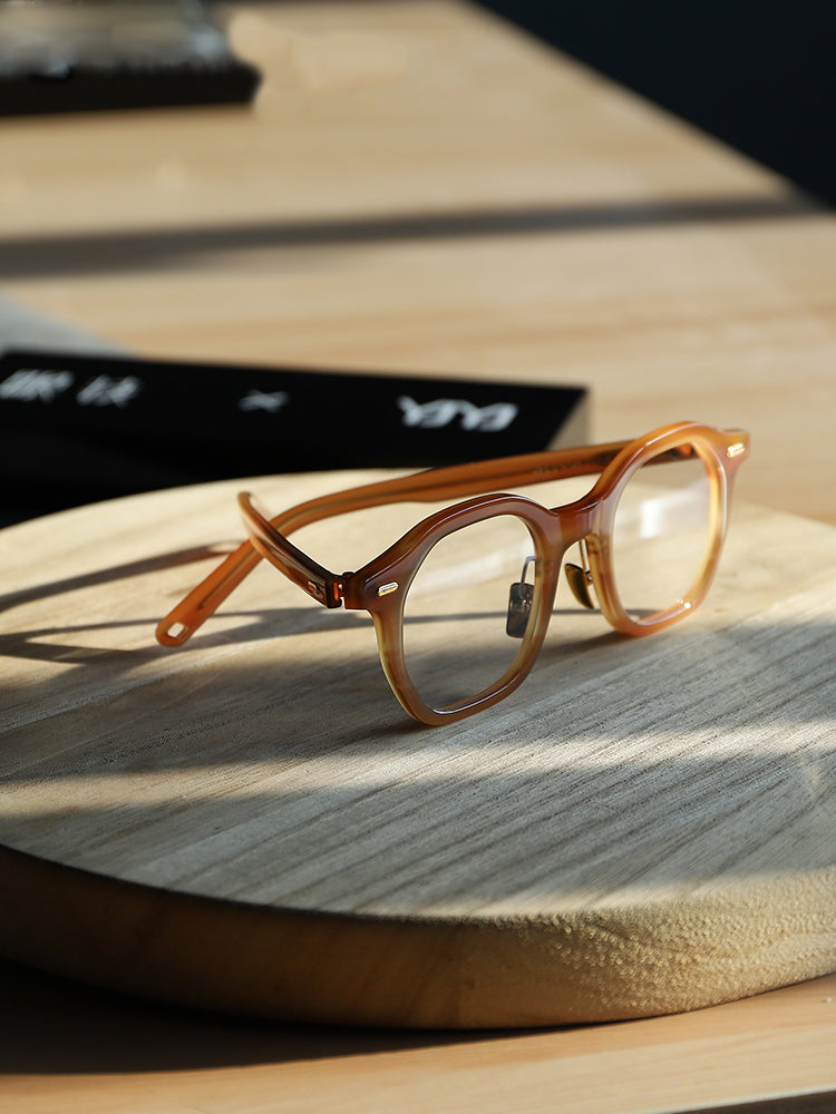 Gatenac Unisex Full Rim Square Acetate Frame Eyeglasses Gxj33.