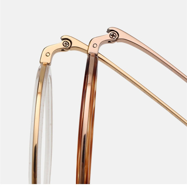 Chashma Ochki Unisex Full Rim Oval Acetate Titanium Eyeglasses 770020.
