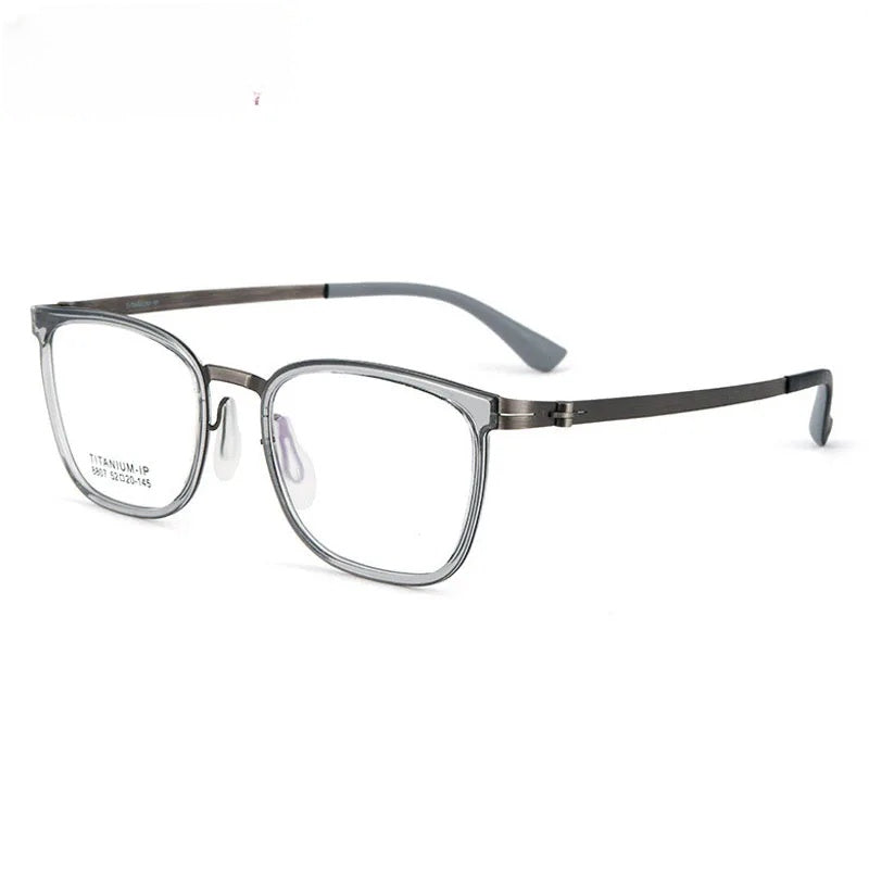 Chashma Unisex Full Rim Square Titanium Tr 90 Eyeglasses 8807.