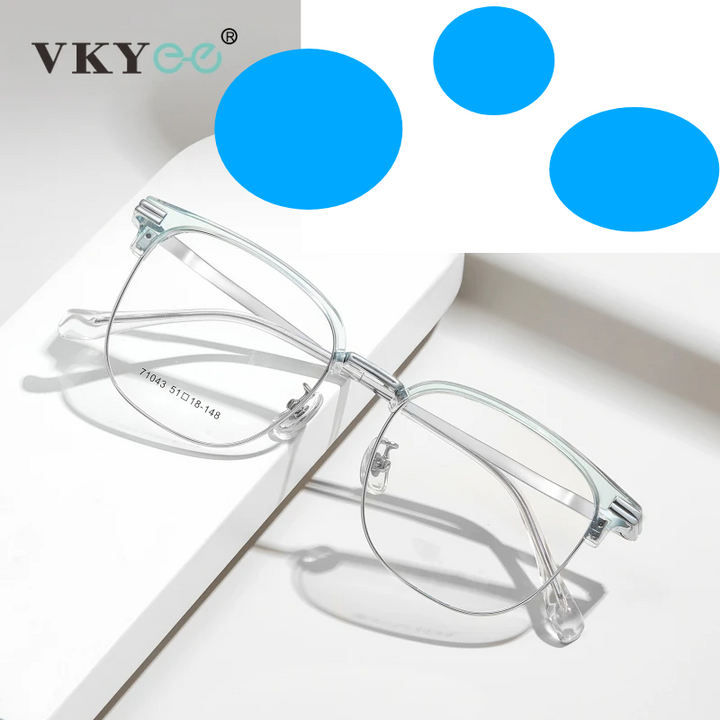 Vicky Unisex Full Rim Oval Square Tr 90 Alloy Reading Glasses 71043