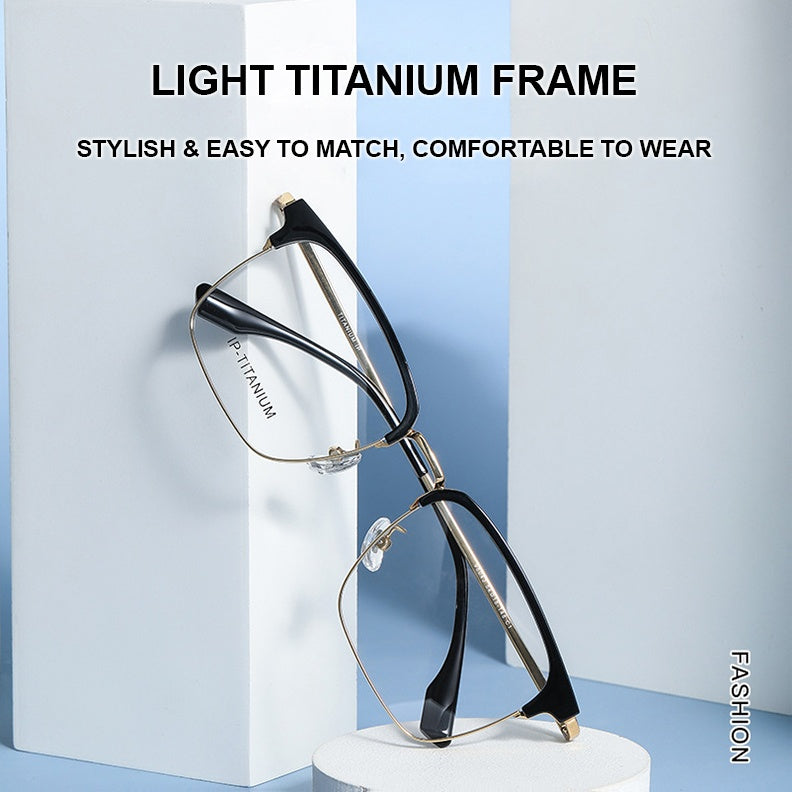 Chashma Unisex Full Rim Square Acetate Titanium Eyeglasses 798601 — view 1 | Chashma at FuzWeb