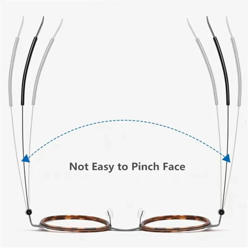 Aimee Womens Full Rim Oval Round Acetate Titanium Eyeglasses 489799 — view 1 | Aimee at FuzWeb