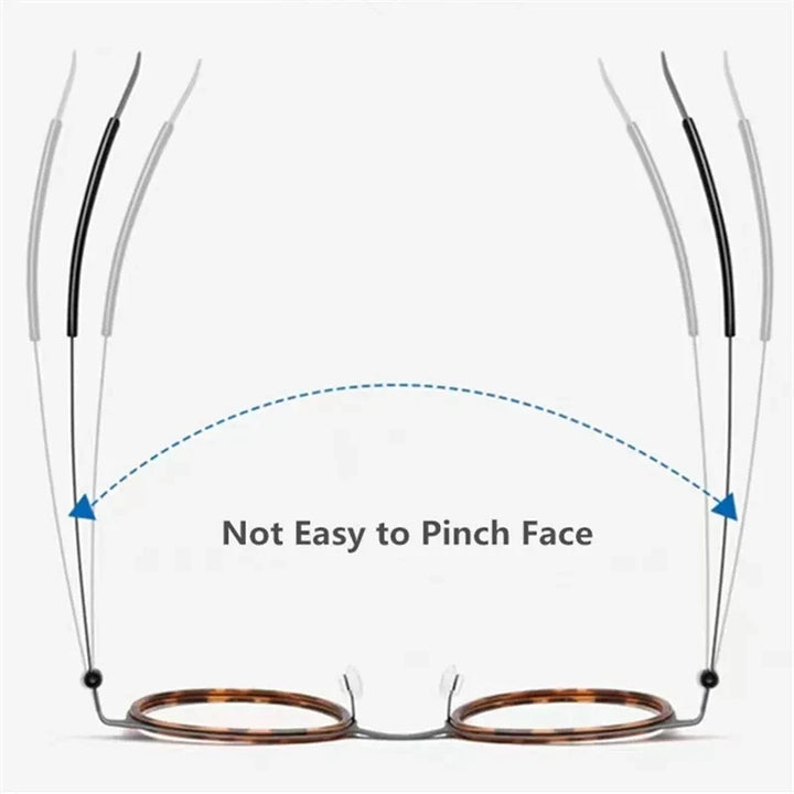 Aimee Womens Full Rim Oval Round Acetate Titanium Eyeglasses 489799 — view 1 | Aimee at FuzWeb