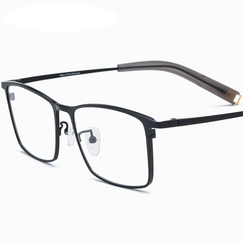 Eleccion Men's Full Rim Square Titanium Eyeglasses 185784