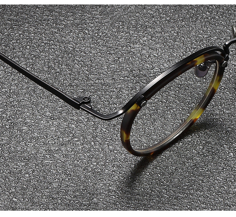 Krasivyy Unisex Full Rim Round Titanium Acetate Eyeglasses 710036 — view 2 | Krasivyy at FuzWeb