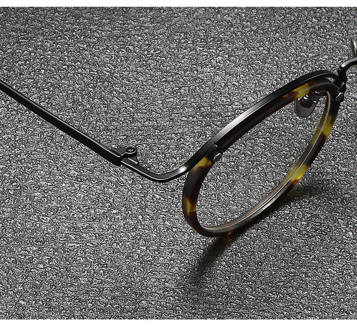 Krasivyy Unisex Full Rim Round Titanium Acetate Eyeglasses 710036 — view 2 | Krasivyy at FuzWeb