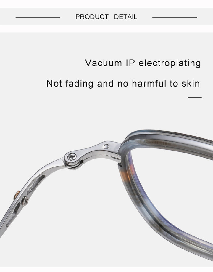 Krasivyy Unisex Full Rim Oval Square Titanium Acetate Eyeglasses 316895.