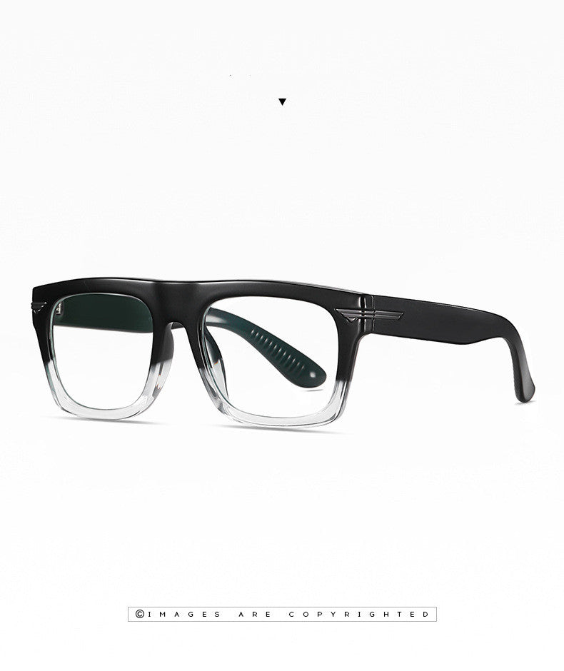Kocolior Unisex Full Rim Square Acetate Hyperopic Reading Glasses 3394.