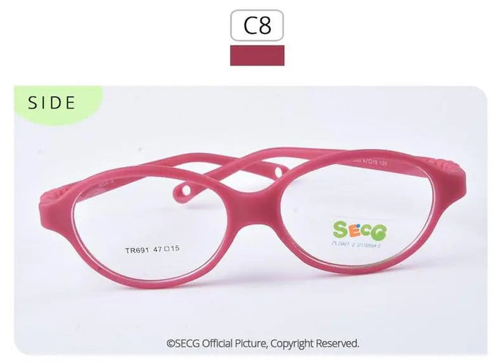 SecgsUnisex Childrens Full Rim Oval Tr 90 Titaniume Eyeglasses Tr691 — view 13 | Secg at FuzWeb