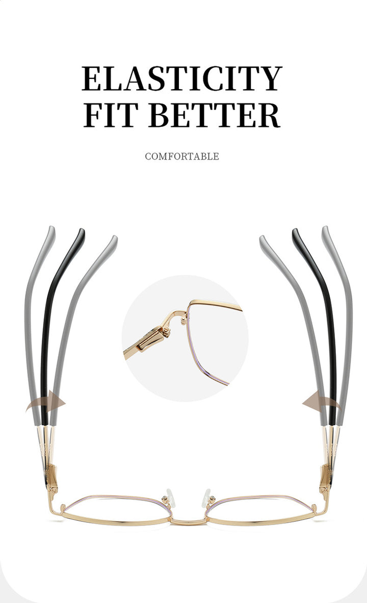 Kansept Womens Full Rim Square Cat Eye Alloy Reading Glasses 556989 — view 1 | Kansept at FuzWeb