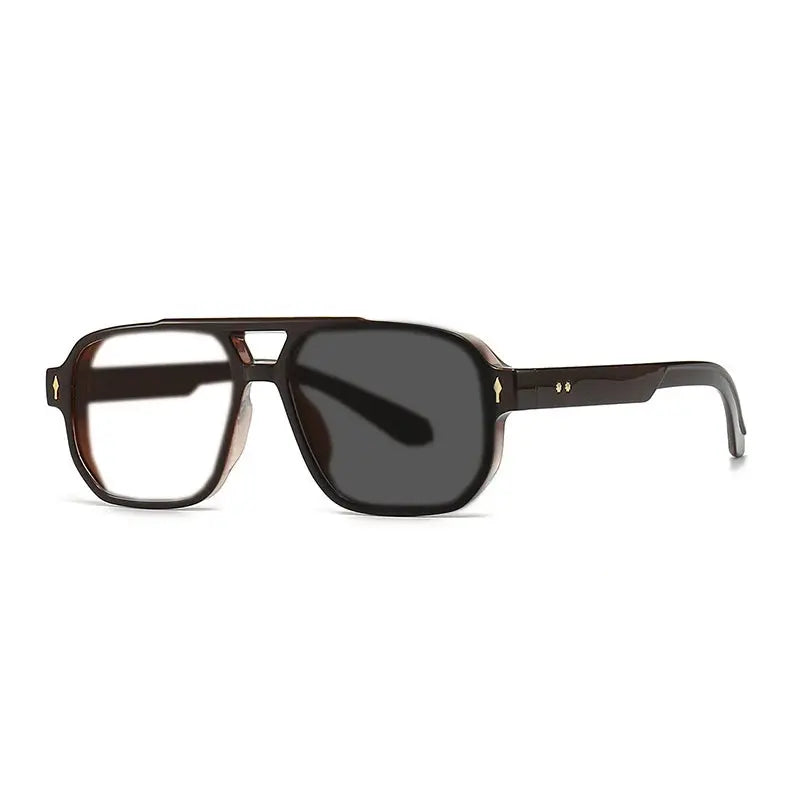 Kocolior Unisex Full Rim Square Double Bridge Tr 90 Alloy Reading Glasses 76061.