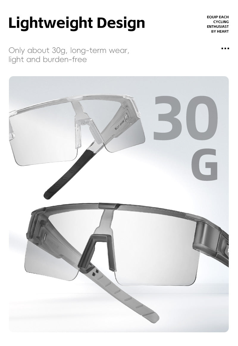 West Biking Unisex Semi Rim Square Over Frame Polycarbonate Sunglasses 770703.