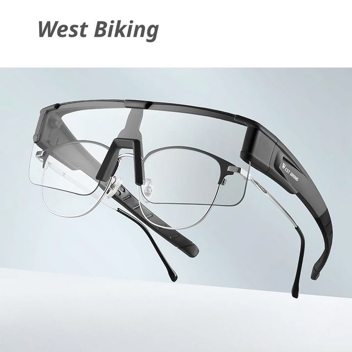 West Biking Unisex Semi Rim Square Over Frame Polycarbonate Sunglasses 770703