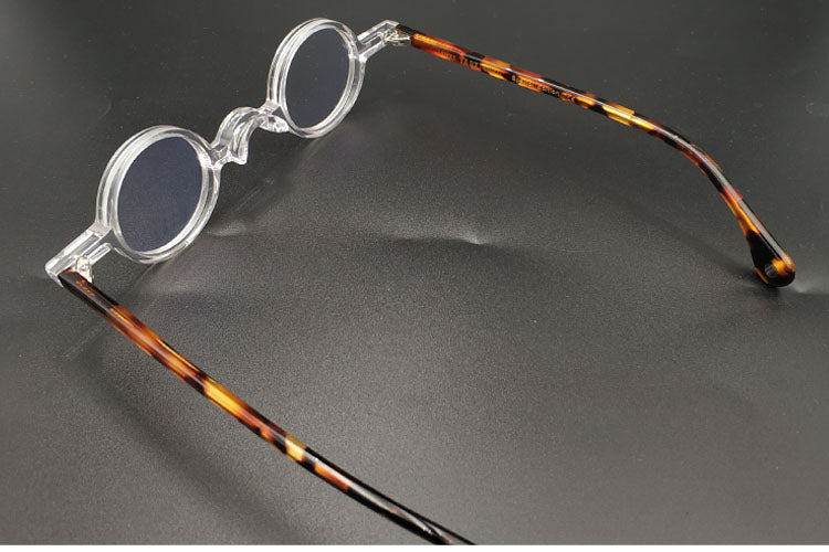 Yujo Unisex Full Rim Small Round 34mm Handcrafted Acetate Eyeglasses — view 12 | Yujo at FuzWeb