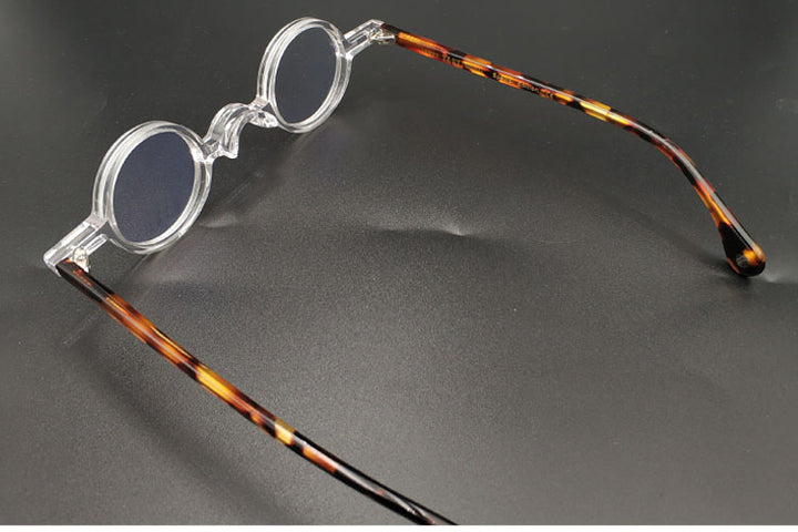 Yujo Unisex Full Rim Small Round 34mm Handcrafted Acetate Eyeglasses — view 12 | Yujo at FuzWeb