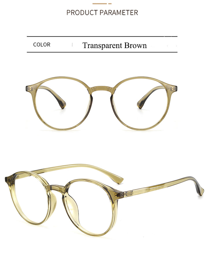 Bclear Unisex Full Rim Round Tr 90 Titanium Eyeglasses 90302.